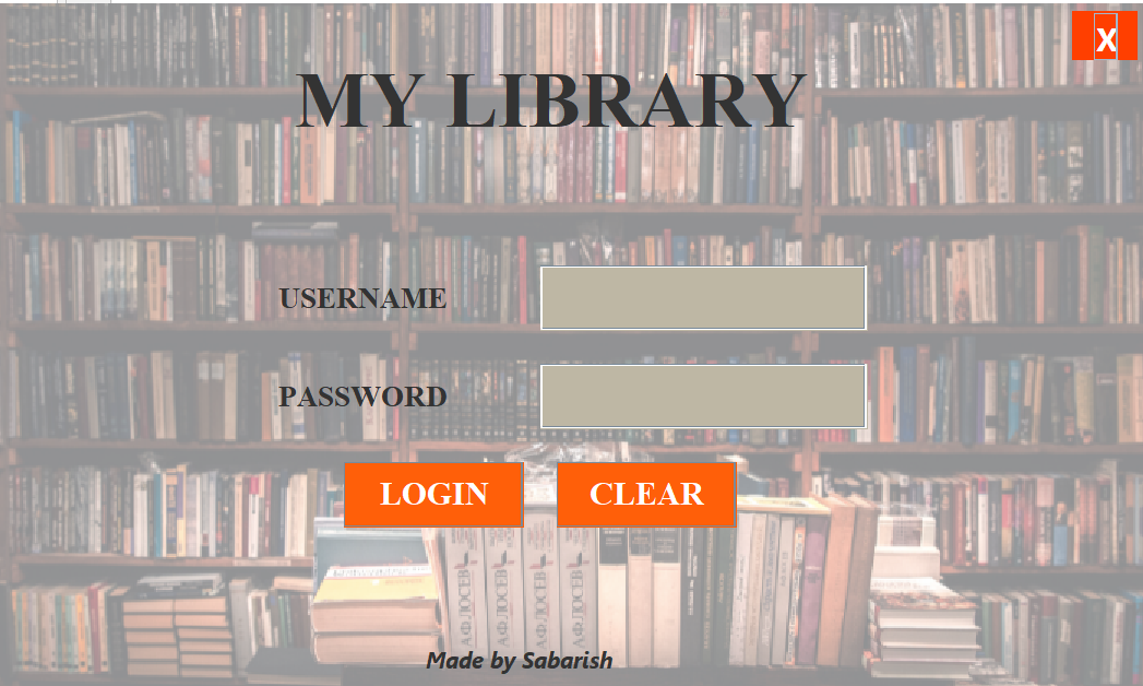 Screenshot of the Digital Library Management System
